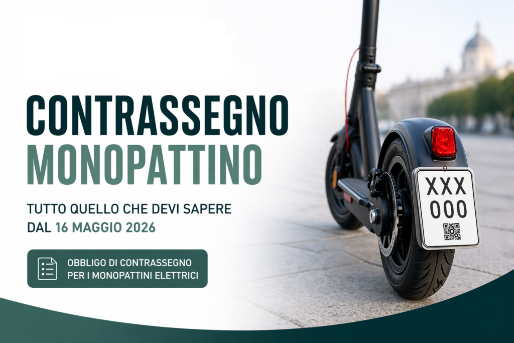 Arriva il Contrassegno per il monopattino elettrico contrassegno monopattino elettrico